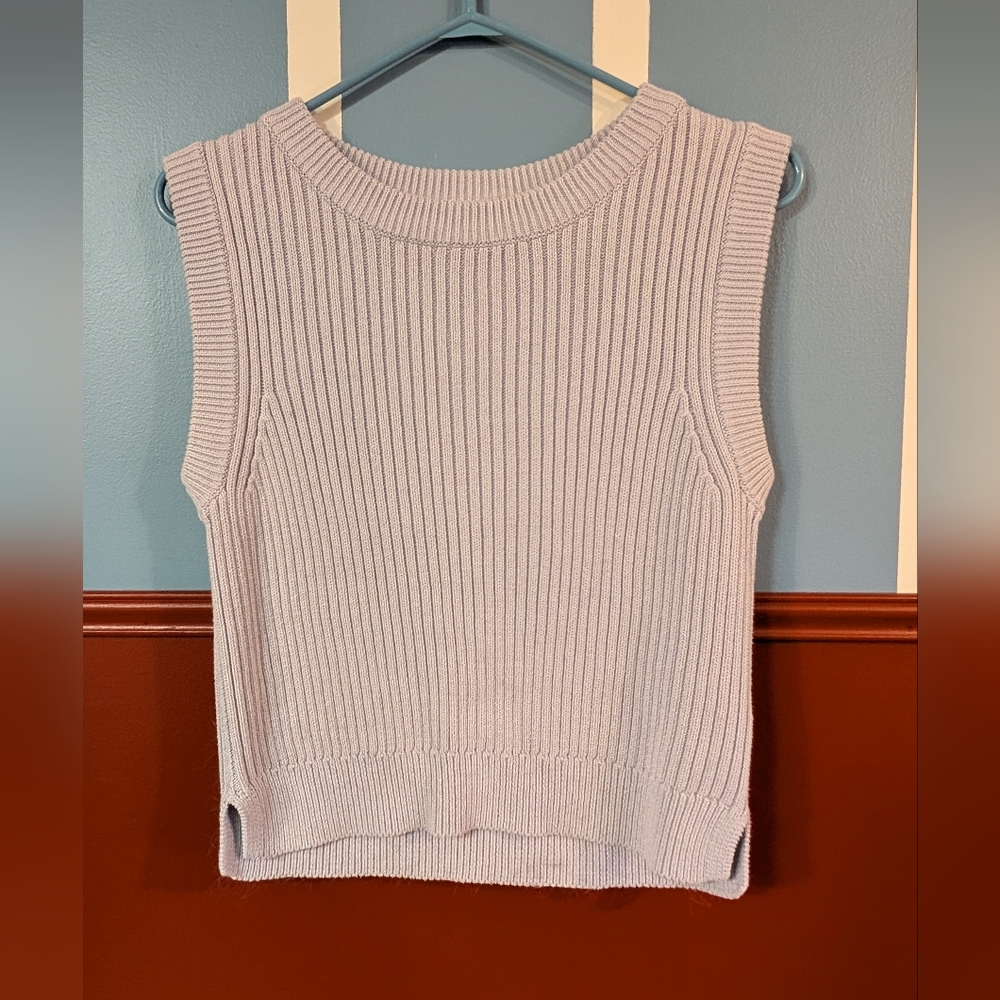 Monki Knit Sweater Vest Soft Lavender